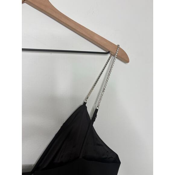 NWT JW Pei Ayliua Black Rhinestone Maxi Dress - Picture 11 of 14